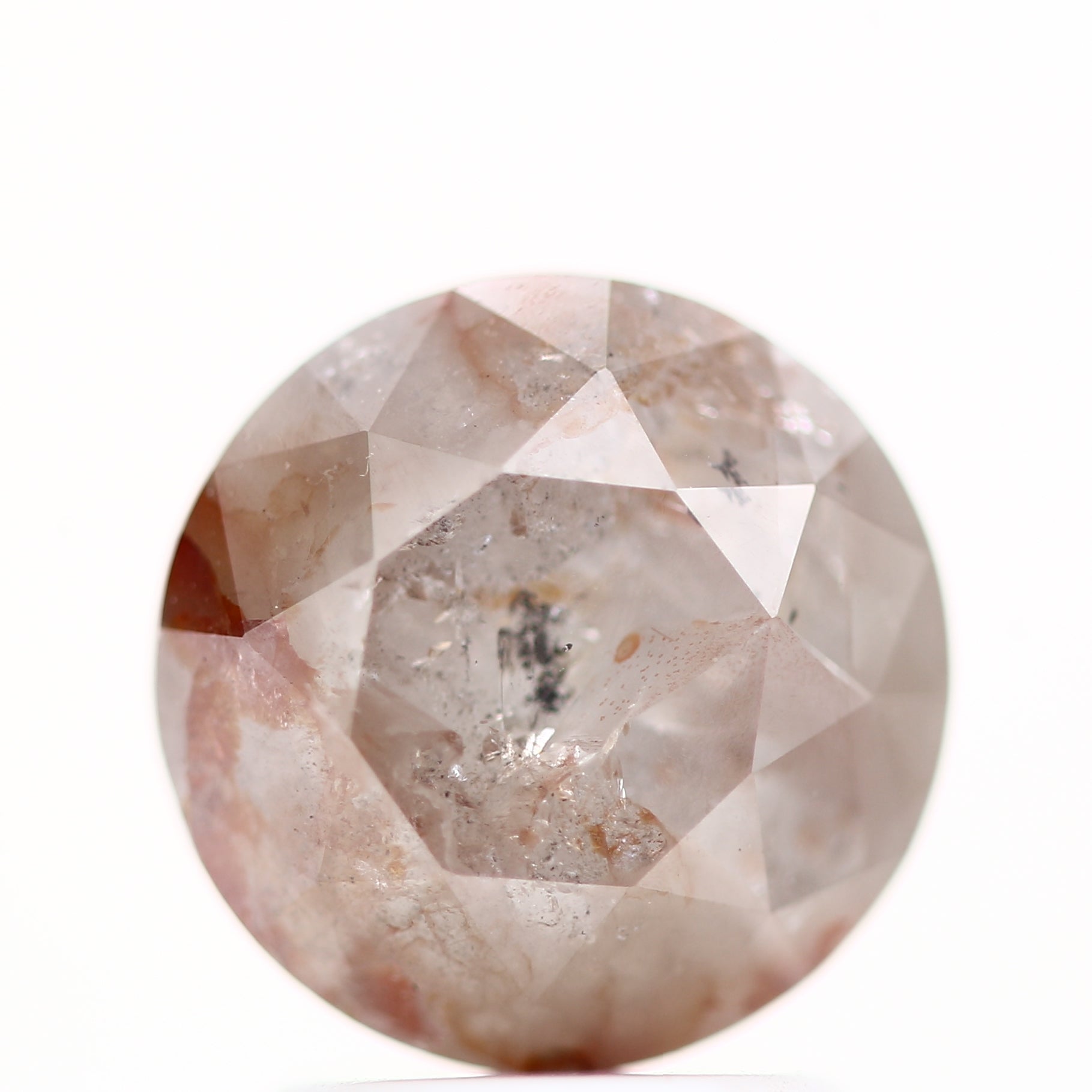 2.22 Carat Fancy Oange Gray Round Shape Brilliant Cut Natural Loose Diamond